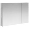 vidaXL Шкаф с огледало за баня Сив Сонома 100 x 14,5 x 70 см