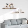 vidaXL Стенен рафт с рафт 2 pcs Кафяво 115 x 9 x 3 cm Инженерно дърво