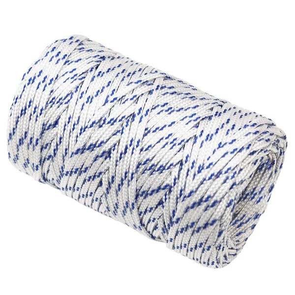 vidaXL Въже за лодка бяло 2 мм 500 м полипропилен