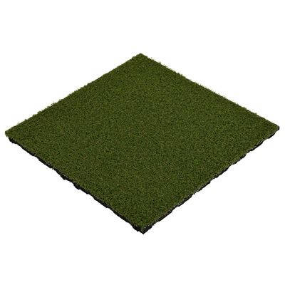 vidaXL Плочки изкуствена трева, 4 бр, 50x50x2,5 см, гума