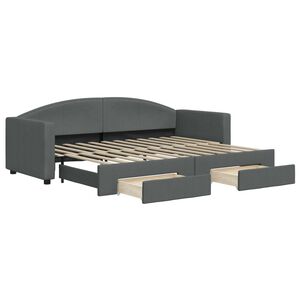 vidaXL Дневно легло с уширение и чекмеджета, без матрак, 80x200 см