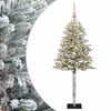 vidaXL Изкуствена коледна елха с топки 120 см 150 LED светодиода