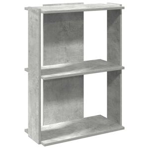 vidaXL Библиотека 3 рафта бетонно сива 60x30x80 см инженерно дърво