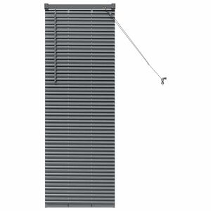 vidaXL Вертикални щори Тъмен сив 130 x 40 см Алуминий