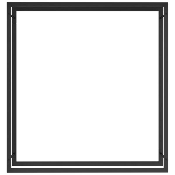 vidaXL Стойка за дърва за огрев, черен мат, 110x28x116 см, стомана