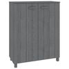 vidaXL Шкаф за обувки HAMAR, тъмносив, 85x40x108 см, бор масив