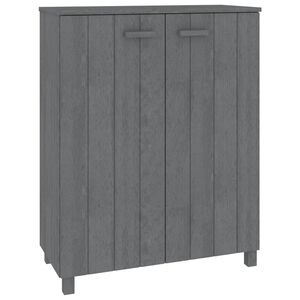 vidaXL Шкаф за обувки HAMAR, тъмносив, 85x40x108 см, бор масив