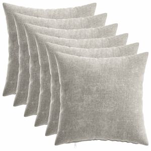 vidaXL Калъфка за възглавница 6 pcs HEERLEN Светлосиво 40 x 40 cm