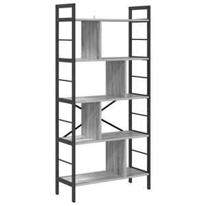 vidaXL Рафт за книги 9 нива 75 x 30 x 156 см Инженерна дървесина
