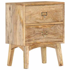 vidaXL Нощно шкафче, 40x35x55 см, мангово дърво масив