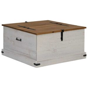 vidaXL Скрин за съхранение HALDEN бял 91x91x47 cm бор
