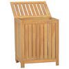 vidaXL Кош за пране, 50x35x60 см, тиково дърво масив