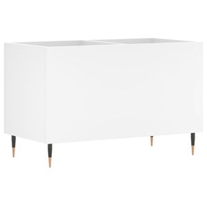 vidaXL Шкаф за грамофонни плочи бял 74,5x38x48 см инженерно дърво