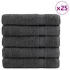 vidaXL Премиум хавлии SOLUND 25 бр антрацит 100x150 см 600 gsm