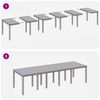 vidaXL Градинска маса за хранене Светлосиво 300 x 100 x 73 см