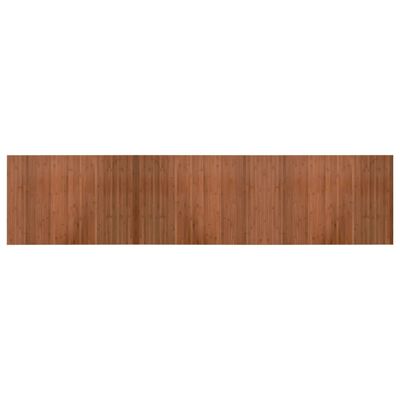 vidaXL Килим, правоъгълен, кафяв, 70x300 см, бамбук