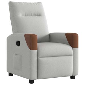 vidaXL Recliner Chair Cloud Grey Fabric