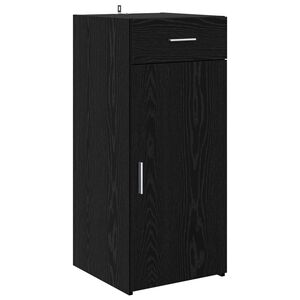 vidaXL Шкаф за съхранение с чекмедже Черен Дъб 40 x 42,5 x 93 см