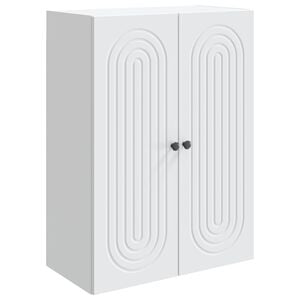 vidaXL Стенно шкафче Бяло 66 x 34,5 x 90 см Инженерна дървесина