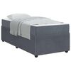 vidaXL Рамка за легло Тъмен сив 90 x 200 cm текстил