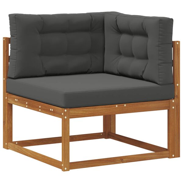 vidaXL Комплект дивани за открито 6 pcs Натурален и Антрацит