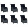vidaXL Градински трапезен комплект, 9 части, тъмносив