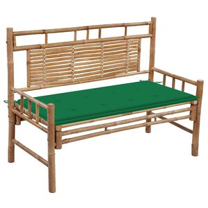 vidaXL Градинска пейка с шалте, 120 см, бамбук