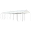 vidaXL Навес с покрив бял 15,61x2,28x2,69 м полиетилен