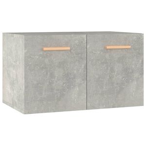 vidaXL Стенен шкаф, бетонно сив, 60x36,5x35 см, инженерно дърво