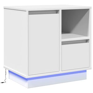 vidaXL Нощен шкаф с чекмедже Бяло 50 x 34,5 x 50 см. Инженерно дърво