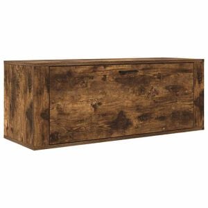 vidaXL Шкаф за обувки, опушен дъб, 100x35x38 см, инженерно дърво