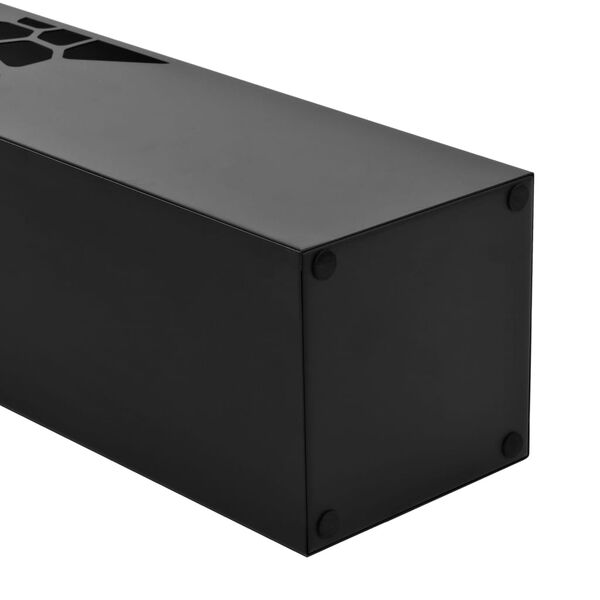 vidaXL Поставка за чадъри "Камъни", стомана, черна