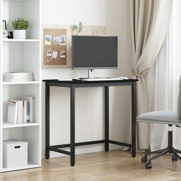 vidaXL Маса Черния дъб 100 x 50 x 76,5 см