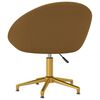 vidaXL Въртящ се офис стол, кафяв, кадифе