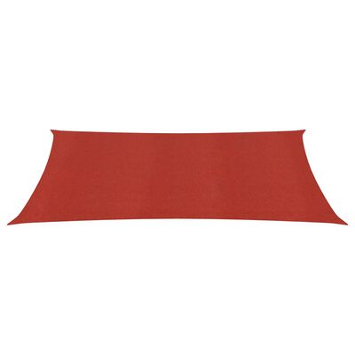 vidaXL Платно-сенник, 160 г/м², червено, 4x6 м, HDPE