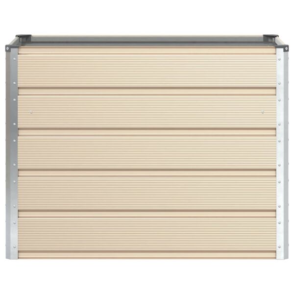 vidaXL Кашпа Слонова кост 480 x 50 x 45 см Галванизирана стомана