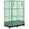 vidaXL Повдигнато легло с оранжерия калъф, ратанов вид, 80x40x123 см