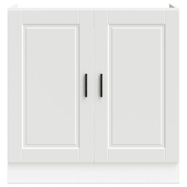 vidaXL Шкаф за мивка, Porto, бял, 80x46x81,5 см, инженерно дърво