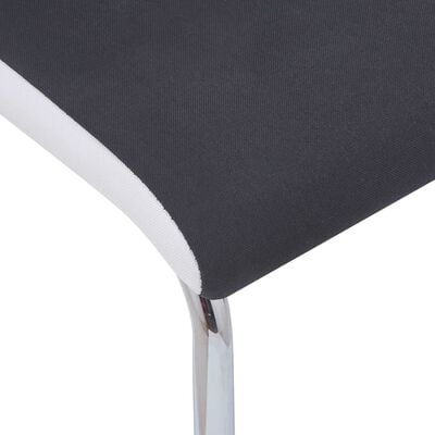 vidaXL Конзолни трапезни столове, 2 бр, черни, текстил