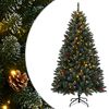 vidaXL Изкуствена коледна елха, 300 LED, 180 см