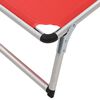 312459 vidaXL Folding Sun Loungers with Roof 2 pcs Aluminium&Textilene Red
