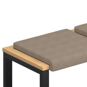 vidaXL Възглавница за пейка 2 бр. Микрофибър Таупе Дълбочина 35 см