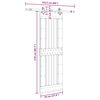 vidaXL Плъзгаща врата с монтажни части, 70x210 см, борово дърво масив