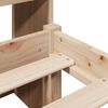 vidaXL Легло с етажерка за книги, без матрак, 120x200 см, бор масив