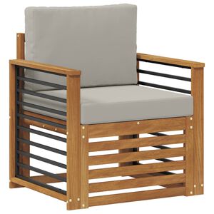 vidaXL Комплект дивани за открито Солидно акациево дърво и полиестер