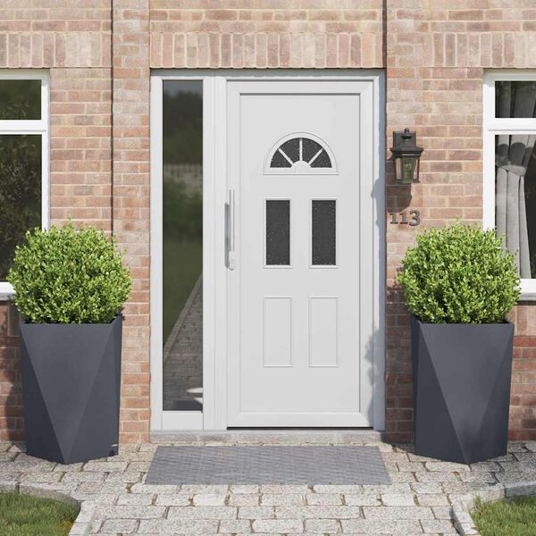 vidaXL Кашпа 2 pcs Антрацит 50 x 50 x 75 cm Стомана