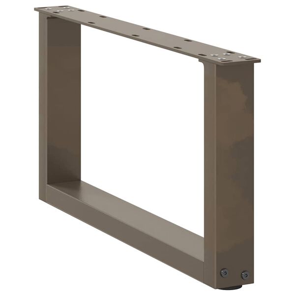 vidaXL Крака за масичка за кафе, U-образни, 2 бр., естествена стомана, 70 x (30-31) см, стомана