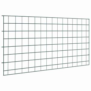 vidaXL Комплект ограда за езеро 5 бр. 100 x 50 cm Стомана Зелен