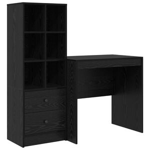 vidaXL Бюро Черния дъб 125,5 x 50 x 127 см 2 бр.