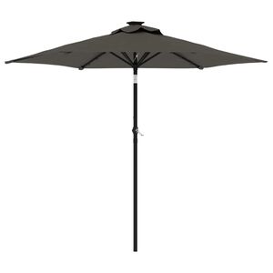 vidaXL Градински чадър със стоманен прът, антрацит, 225x225x212 см
